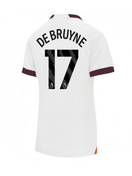 Manchester City Kevin De Bruyne #17 Auswärtstrikot für Frauen 2023-24 Kurzarm